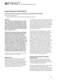 100% (1) 100% found this document useful (1 vote) 1k views 50 pages. Pdf Graphic Design For The Real World Visual Communication S Potential In Design Activism And Design For Social Change
