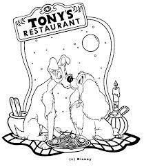 The Kiss Lady And The Tramp Disney Coloring Pages Coloring Pictures Horse Coloring Pages