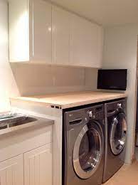 Above that height and it's not really a countertop (useful for. How To Support A Laundry Room Countertop Over A Washer And Dryer Rambling Renovators