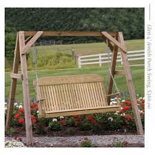 Glen 4 Amish Porch Swing In 2020 Porch Swing Wooden Porch A Frame Swing