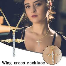 Guardian Angel Cross Necklace