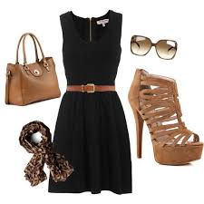 Black Dress And Tan Accessories Classic Fashion Click On Picture To See More Fashion Style Fashion Outfits