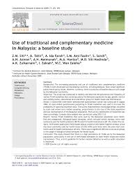 Study medicine (mbbs) in malaysia. Pdf Use Of Traditional And Complementary Medicine In Malaysia A Baseline Study