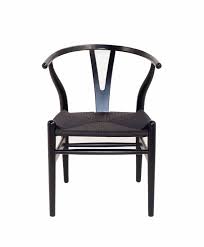 Milano Republic Furniture Replica Hans Wegner Wishbone Chair Black Frame Grain Not Visible Black Seat Bee Side Chairs Black Side Chair Dining Chair Set