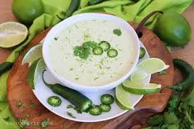 It only takes an extra minute or two to make in the blender with greek yogurt (or mayo), a chipotle chile in adobo sauce, lime juice and salt. Fresh Cilantro Lime Yogurt Sauce Baconfatte Com