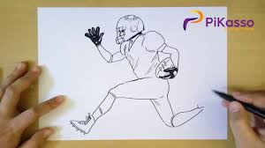 How To Draw A Football Player Step By Step Youtube Drawings Football Players Draw