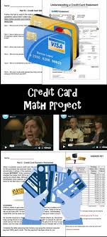 Financial literacy activity comparing credit card offers answers. Consumer Math Financial Literacy Credit Card Project Consumer Math Math Projects Financial Literacy