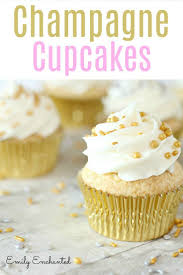 These Champagne Cupcakes Perfect For New Year S Eve Are Made With Real Champagne This New Year S Cupcake Recipes Champagne Cupcake Recipes Champagne Cupcakes