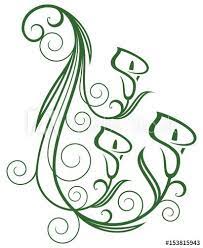 Calla Lily Floral Swirls Design Elements Vector Illustration Calla Lily Clip Art Frames Borders Lilies Drawing