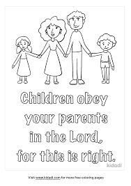 Talk about how evil men wanted to trick daniel and made him choose between obeying man or obeying god. Children Obey Your Parents Coloring Pages Free Bible Coloring Pages Kidadl
