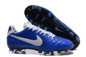Nike Tiempo Legend Iv Elite Fg Firm Ground Blue White Only 95 40usd Nike Soccer Shoes Soccer Shoes White Football Boots