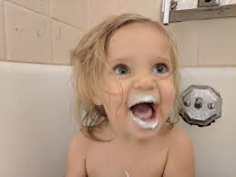 Nifty Galifty! Baby Margaret's splashing in the tub for  #NationalBubbleBathDay! Comment below if your little one loves bath time!