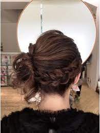 バイブアンドアネックス vibe annex 編み込みサイドアップ 浴衣 ヘアアレンジ ロング ウェディング ヘアスタイル 二次会 髪型
