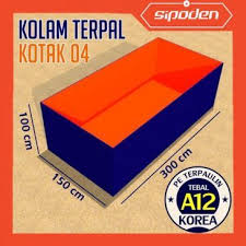 Kolam Terpal Kotak Dimensi 300 Cm X 150 Cm X 100 Cm Kolam Kotak Kolam Ikan