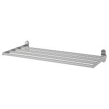 Brogrund Wall Shelf With Towel Rail Stainless Steel 26 3 8x10 5 8 Ikea Towel Rail Wall Shelves Ikea