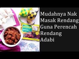 Rendang ayam adabi | perencah rendang paling sedap dan mudahподробнее. Rendang Daging Mudah Dan Sedap Hanya Guna Perencah Rendang Adabi Youtube