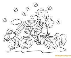 Using the red alt i like your colors page, you can find all color codes used by any web page on. A Cute Girl Riding Bike Coloring Pages Nature Seasons Coloring Pages Coloring Pages For Kids And Adults