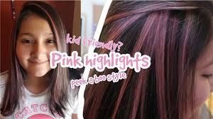 Click here to see which types of highlights go perfectly with very dark hair. Easy Pink Highlights On Dark Hair Youtube