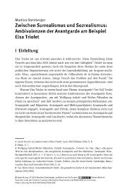 Bref, tout cela tirait le diable par la queue et maudissait son sort. Pdf Zwischen Surrealismus Und Sozrealismus Ambivalenzen Der Avantgarde Am Beispiel Elsa Triolet