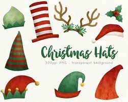 Christmas Hats Clip Art Head Decoration Santa Hat Elves Etsy Christmas Hat Christmas Gnome Clip Art