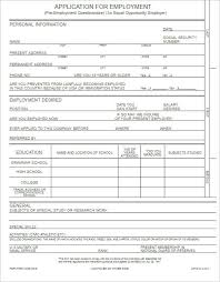 22 employment application form template free word pdf formats