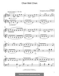 It is a cheeky, flirtatious love song, which. Chan Mali Chan By Folklore Sheet Music On Musicaneo