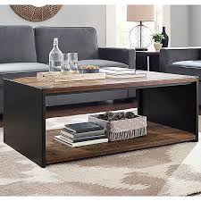 Industrial wood accent coffee table tea end table with storage shelf living room. Forest Gate 48 Industrial Modern Wood Coffee Table Bed Bath Beyond