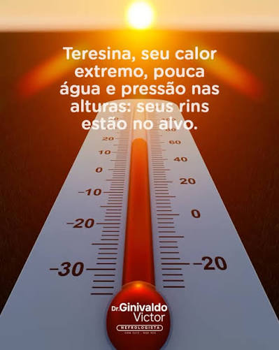 O calor de Teresina não é brincadeira., Quando a temperatura sobe e a hidratação cai, o corpo entra em modo de economia., O sangue fica mais concentrado, a pressão dispara — e quem sofre calado são os ...