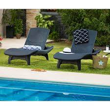 Enjoy your outdoor space all year long with these elegant chaise lounges. Keter Outdoor Chaise Lounge Set Of 2 Www Hayneedle Com Outdoor Patio Chaise Lounge Patio Chaise Lounge Pool Chaise Lounge
