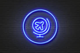 Shop energy star rated led ceiling fans for more energy efficient options that utilize led light bulbs in their light kits. Neon Light Icon Airplane Stock Illustration Illustration Of Earth 109156693