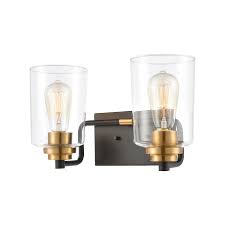 Available at a lower price from other sellers that may not offer free prime shipping. Elk Lighting Robins Matte Black And Brushed Brass Two Light Vanity Light 46611 2 Bellacor
