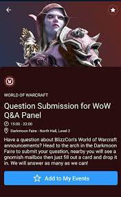 Rumor Blizzard Will Only Allow Submitted Questions At Blizzcon Bounding Into Comics