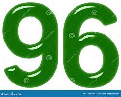 Numeral 96, Ninety Six, Isolated on White Background, 3d Render Stock  Illustration - Illustration of value, count: 134291479