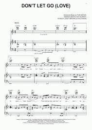 Let it go was also transformed into an easier and shorter pop version, which was featured at. Don T Let Go Piano Sheet Music Onlinepianist