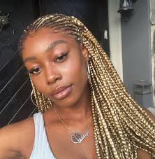 Blonde Feed In Braids Feed In Braid Blonde Braids Brown Skin