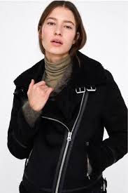 Blouson bombardier en cuir zara. Vestes En Cuir Femme Soldes Blouson Zara Fashiola Fr Comparez Et Achetez