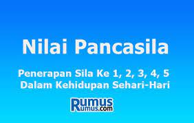 Nilai Nilai Pancasila Ke 1 2 3 4 5 Dalam Kehidupan Sehari Hari