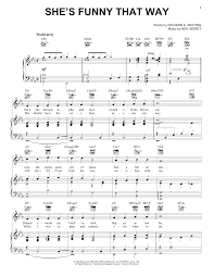 Print and Download She's Funny That Way Sheet Music; Sheet Music - Download  & Print She's Funny That Way
