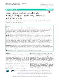 Law and regulations covering good clinical. Pdf Using Clinical Practice Guidelines To Manage Dengue A Qualitative Study In A Malaysian Hospital