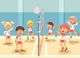 Jugando Voleibol Vector Grafico Vectorial Imagenes De Jugando Voleibol Vectoriales De Stock Depositphotos