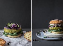 Veggie Burger Mit Selbstgemachten Burgerbrotchen Mit Und Ohne Hefe Rezept Burger Brotchen Veggie Burger Burger