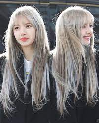 Blackpink Blink Jennie Rose Lisa Jisoo Lizkook Jonglisa Lalisa Jongkook Bts Blackpink Army Blink Jo Lisa Hair Korean Hair Color Long Silver Hair