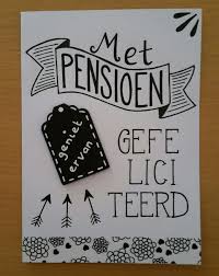 Handlettering Kaartje Voor Pensioen Pensioenkaarten Handbelettering Kaarten Maken