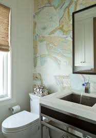 Bathroom With Nautical Chart Wallpaper Anne Michaelsen