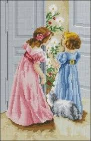 The chart can be downloaded to your computer where you can print and store it. Free Cross Stitch Design Young Ladies Free Cross Stitch Patterns