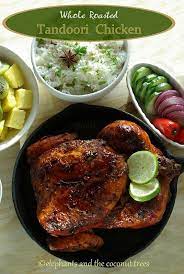 Whole Roasted Tandoori Chicken With Step By Step Pictures Elephants And The Coconut Trees Tandoori Chicken Recipe Indian Indian Food Recipes Roast Chicken Recipes