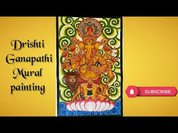 Drishti Ganapathi Mural Painting Youtube In his hands he holds a banana, mango, sugar hymn to the bala ganapathi: youtube