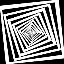 Black And White Optical Illusion Square Square 5a Op Art Art Geometric Artwork