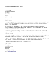 I liked it so much i called to i am a registered nurse and to me it seems more personable to send a hand written card. Trainee Nurse Job Application Letter Templates At Allbusinesstemplates Com
