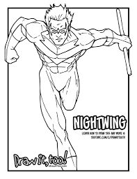 Then, you can also use the worksheets for free. Nightwing Coloring Pages For Kids Free Coloring Library